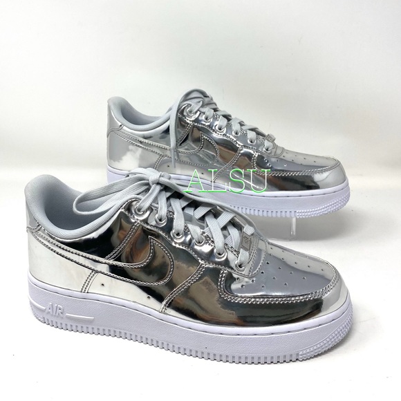 Nike Air Force 1 SP Crome Metallic Women Sneakers - Picture 5 of 10